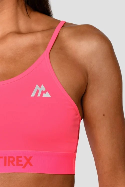 Icon Strappy Bra - Neon Pink -Urban Sport Wear Store IconStrappyTop NeonPink CloseLogo scaled