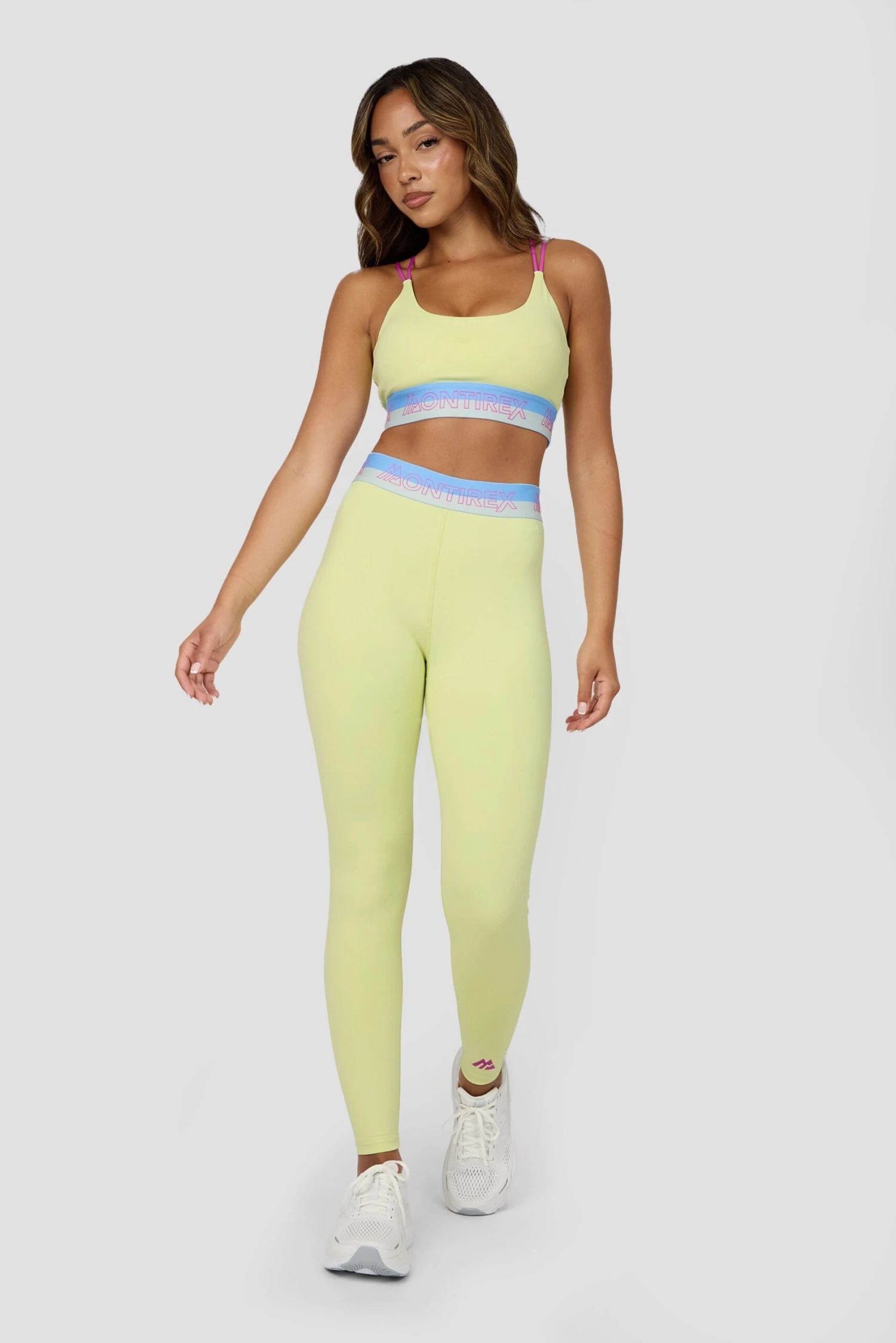 Icon Contrast 2.0 Legging - Citrus/Powder Blue/Breeze 2 Icon Contrast 2.0 Legging - Citrus/Powder Blue/Breeze - Image 2