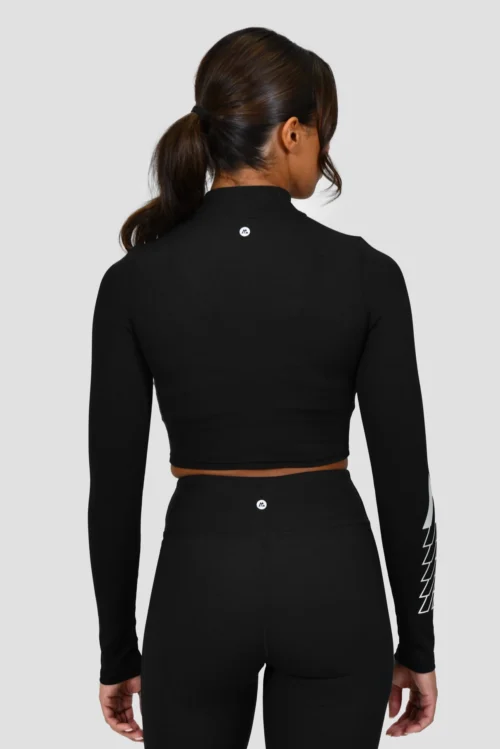 Limit 1/4 Zip - Black/Pearl Grey -Urban Sport Wear Store LIMIT 1 4 ZIP BLACK PEARL GREY close back scaled