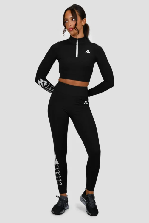 Urban Sport Wear Store -Urban Sport Wear Store LIMIT 1 4 ZIP BLACK PEARL GREY front scaled