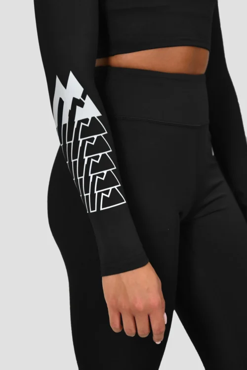 Limit 1/4 Zip - Black/Pearl Grey -Urban Sport Wear Store LIMIT 1 4 ZIP BLACK PEARL GREY sleeve detail scaled