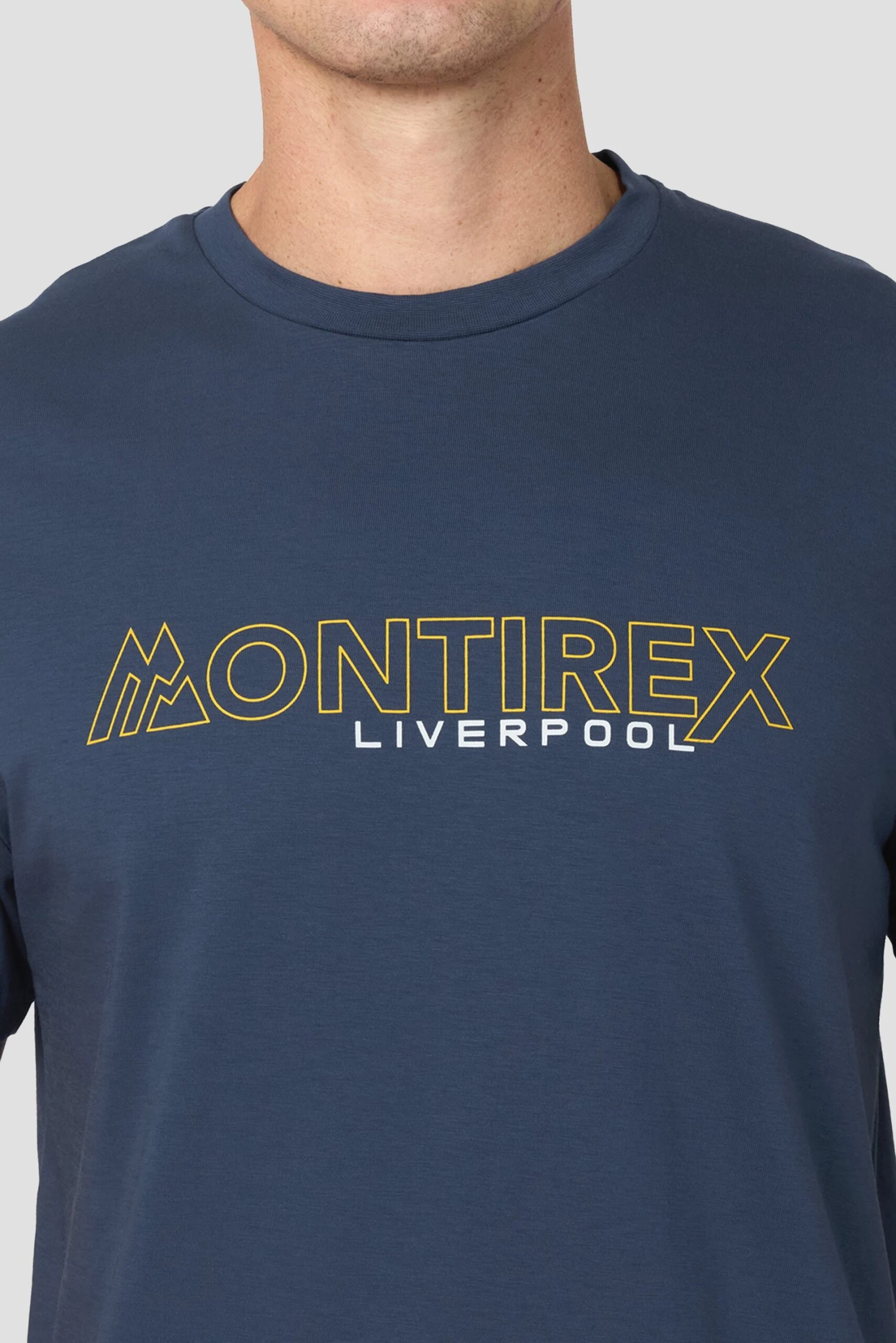 Liverpool Linear T-Shirt - Greyed Indigo 5 Liverpool Linear T-Shirt - Greyed Indigo - Image 5