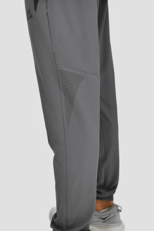 Lumos Woven Pant - Cement Grey -Urban Sport Wear Store LUMOS PANT CEMENT GREY ASPHALT close back detail scaled