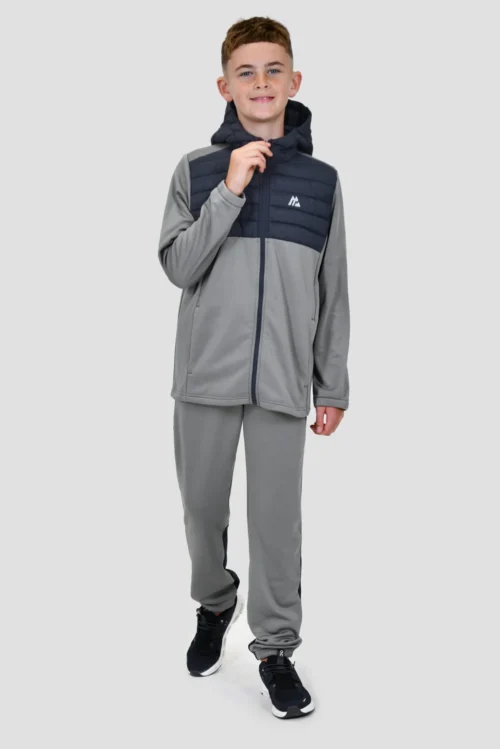 Boys Mesa Hybrid Jacket - Platinum Grey/Midnight Blue 7 Boys Mesa Hybrid Jacket - Platinum Grey/Midnight Blue -Urban Sport Wear Store MESA JACKET PLATINUM GREY MIDNIGHT BLUE full front scaled