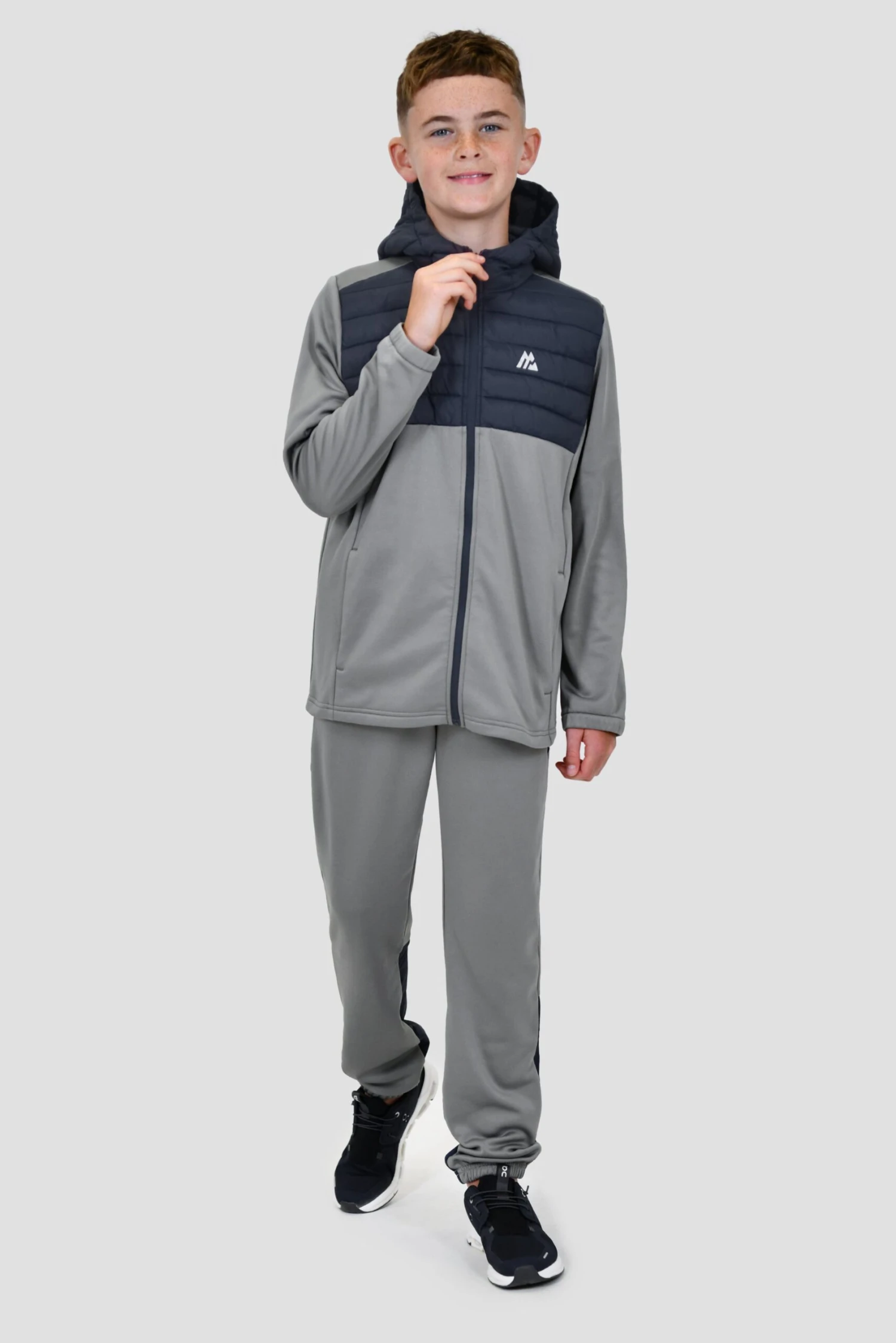 Boys Mesa Hybrid Jacket - Platinum Grey/Midnight Blue 3 Boys Mesa Hybrid Jacket - Platinum Grey/Midnight Blue - Image 3