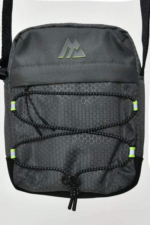 MTX 2.0 Crossbody Bag - Cement Grey/Electric Lime -Urban Sport Wear Store MTX 2.0 CROSSBODY BAG CEMENT GREY ELECTRIC LIME close front scaled