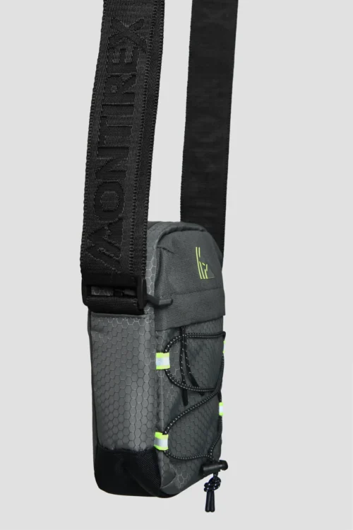 MTX 2.0 Crossbody Bag - Cement Grey/Electric Lime -Urban Sport Wear Store MTX 2.0 CROSSBODY BAG CEMENT GREY ELECTRIC LIME side detail scaled