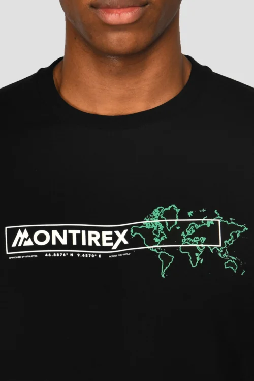 MTX Global T-Shirt - Black -Urban Sport Wear Store MTX GLOBAL TEE BLACK front detail scaled