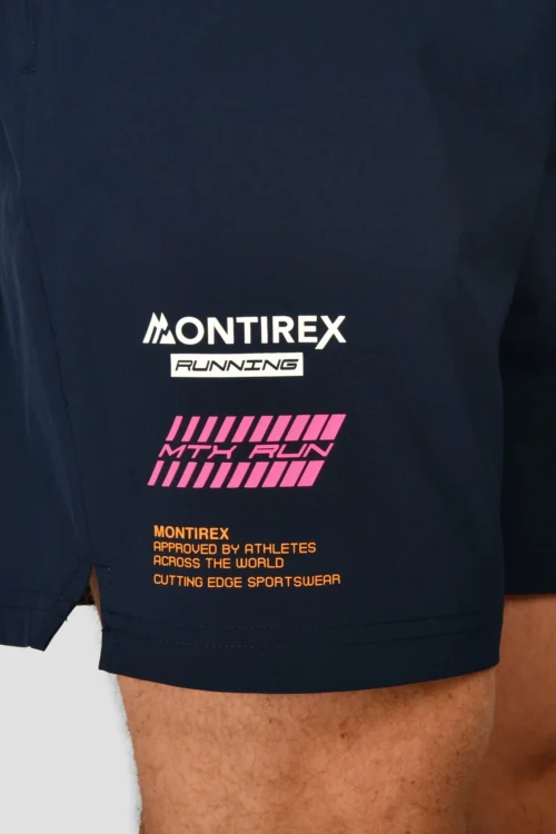 MTX Run Vital Short - Midnight Blue -Urban Sport Wear Store MTX RUN VITAL SHORT MIDNIGHT BLUE logo detail scaled