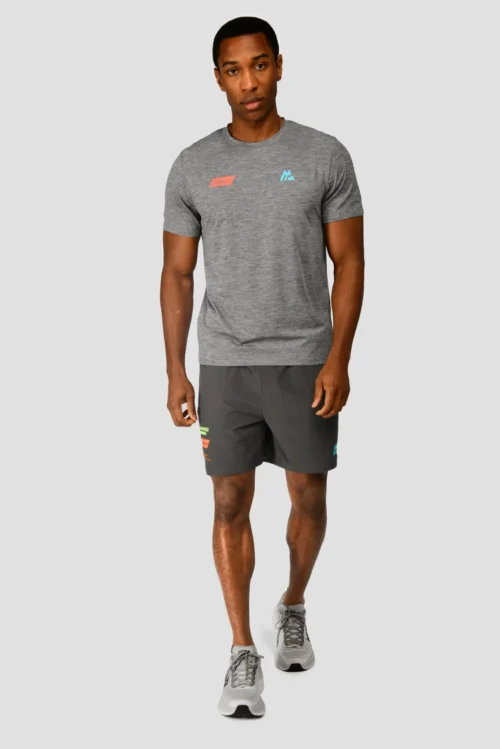 MTX Run Vital T-Shirt - Jet Grey -Urban Sport Wear Store MTX RUN VITAL TEE JET GREY front scaled