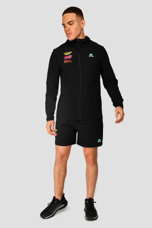 MTX Run Vital Windbreaker - Black -Urban Sport Wear Store MTX RUN VITAL WINDBREAKER BLACK full front scaled