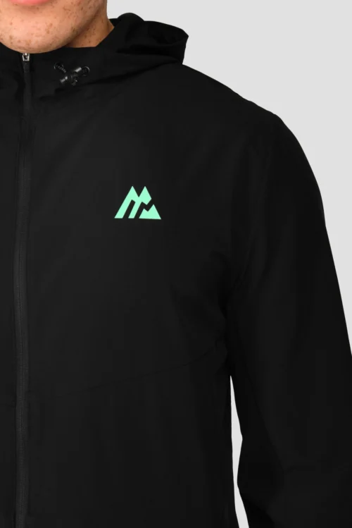 MTX Run Vital Windbreaker - Black -Urban Sport Wear Store MTX RUN VITAL WINDBREAKER BLACK logo detail scaled