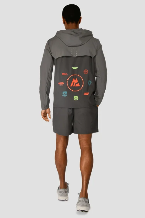 MTX Run Vital Windbreaker - Cement Grey/Jet Grey -Urban Sport Wear Store MTX RUN VITAL WINDBREAKER JET GREY back scaled