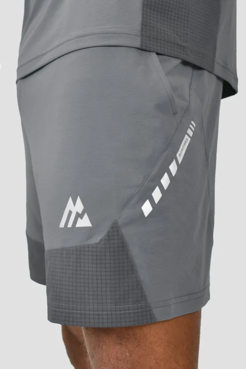 MTX Trail 2.0 Short - Cement Grey/Jet Grey -Urban Sport Wear Store MTX TRAIL 2.0 SHORT CEMENT GREY JET GREY logo detail scaled