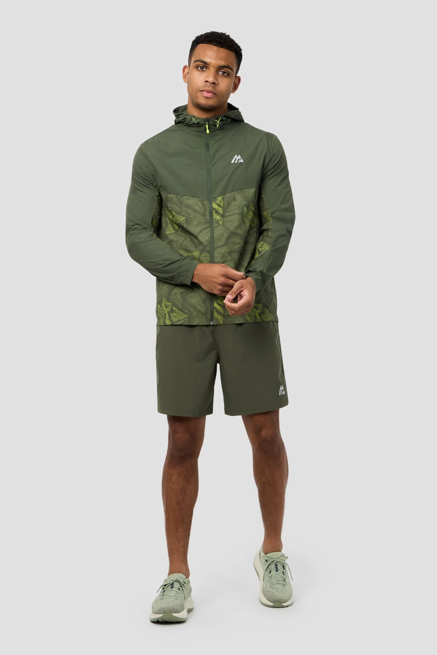 Geo M Print Windbreaker - Elm 3 Geo M Print Windbreaker - Elm - Image 3