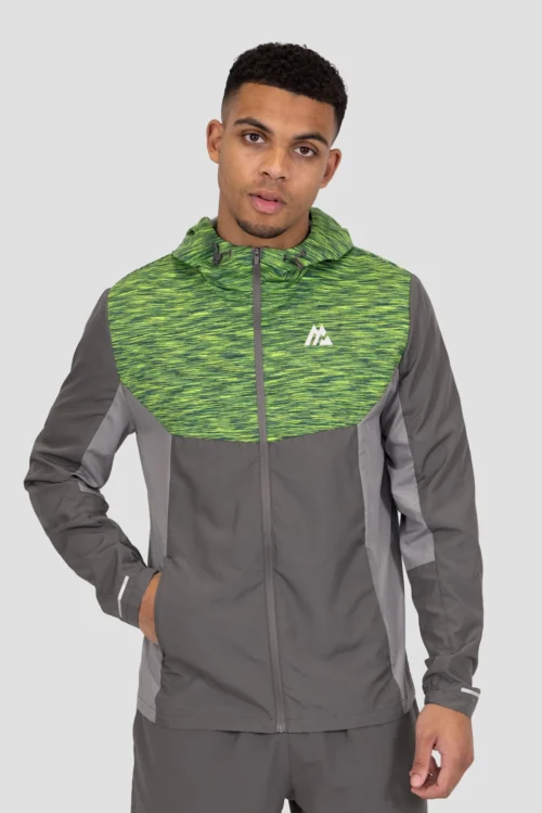 Trail Windbreaker - Grey/Green/Black