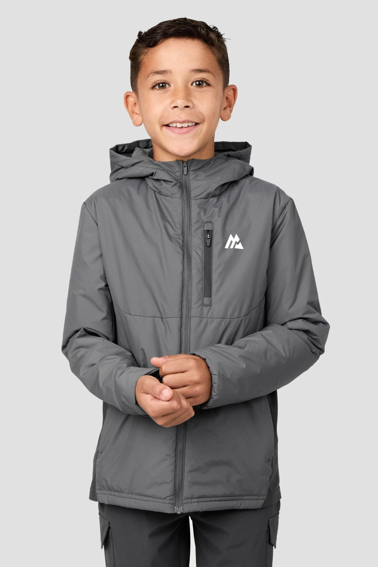 Boys Cache Jacket - Cement Grey/Asphalt 1 Boys Cache Jacket - Cement Grey/Asphalt