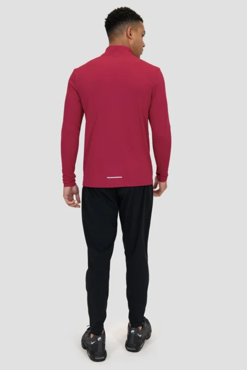 Peak Gridded 1/4 Zip - Spiced Cherry -Urban Sport Wear Store PEAK GRIDDED 1 4 ZIP CHERRIES JUBILEE full back scaled