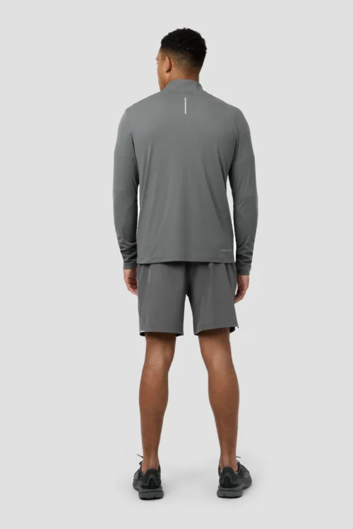 Peak Gridded Polartec® 1/4 Zip - Cement Grey -Urban Sport Wear Store PEAK GRIDDED 1 4 ZIP GREY 4 scaled