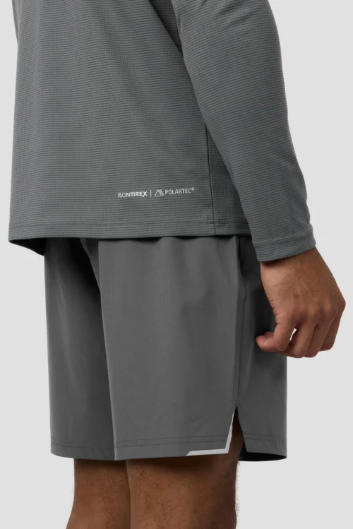 Peak Gridded Polartec® 1/4 Zip - Cement Grey -Urban Sport Wear Store PEAK GRIDDED 1 4 ZIP GREY 6 scaled