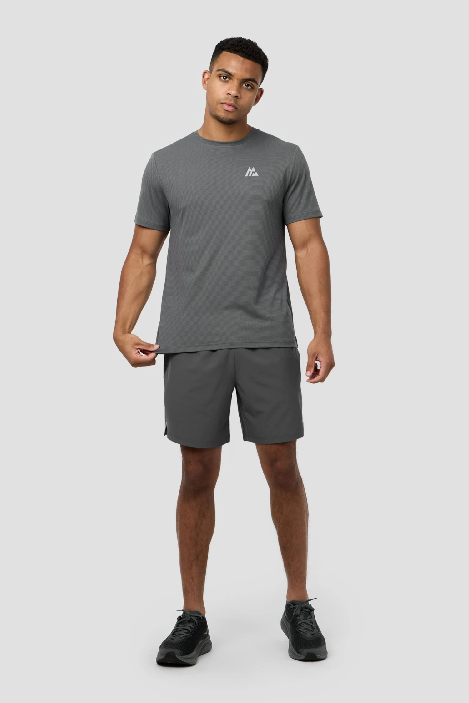 Peak Gridded Polartec® T-Shirt - Cement Grey 3 Peak Gridded Polartec® T-Shirt - Cement Grey - Image 3