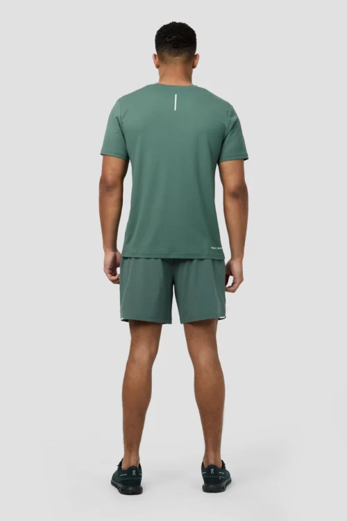 Peak Gridded Polartec® T-Shirt - Dolphin -Urban Sport Wear Store PEAK GRIDDED T SHIRT SILVER PINE FULL BACK scaled