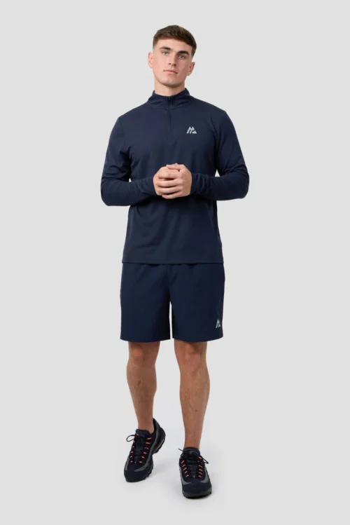 Peak Gridded Polartec® 1/4 Zip - Midnight Blue -Urban Sport Wear Store PEAKGRIDDED 1 4 ZIP BLACKIRIS 3 scaled