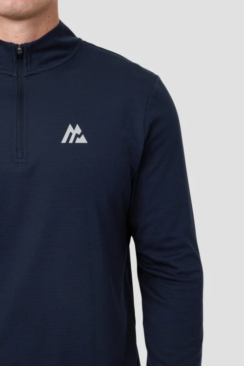 Peak Gridded Polartec® 1/4 Zip - Midnight Blue -Urban Sport Wear Store PEAKGRIDDED 1 4 ZIP BLACKIRIS 5 scaled