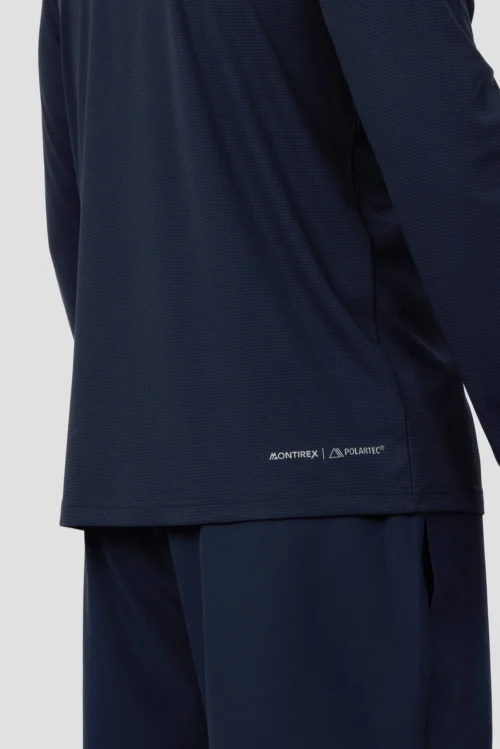 Peak Gridded Polartec® 1/4 Zip - Midnight Blue -Urban Sport Wear Store PEAKGRIDDED 1 4 ZIP BLACKIRIS 6 scaled