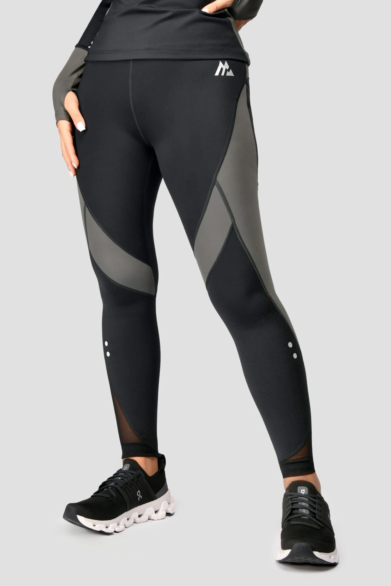 Power Panelled Legging - Black/Dark Slate Grey 1 Power Panelled Legging - Black/Dark Slate Grey