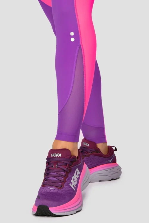 Power Panelled Legging - Electric Purple/Pink -Urban Sport Wear Store POWERPANELLEDLEGGING ElectricPurple Pink detail scaled