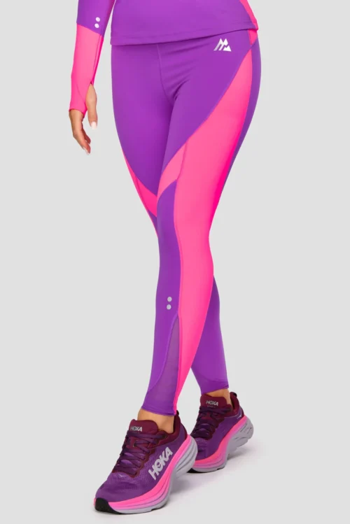 Power Panelled Legging - Electric Purple/Pink -Urban Sport Wear Store POWERPANELLEDLEGGING ElectricPurple Pink side scaled