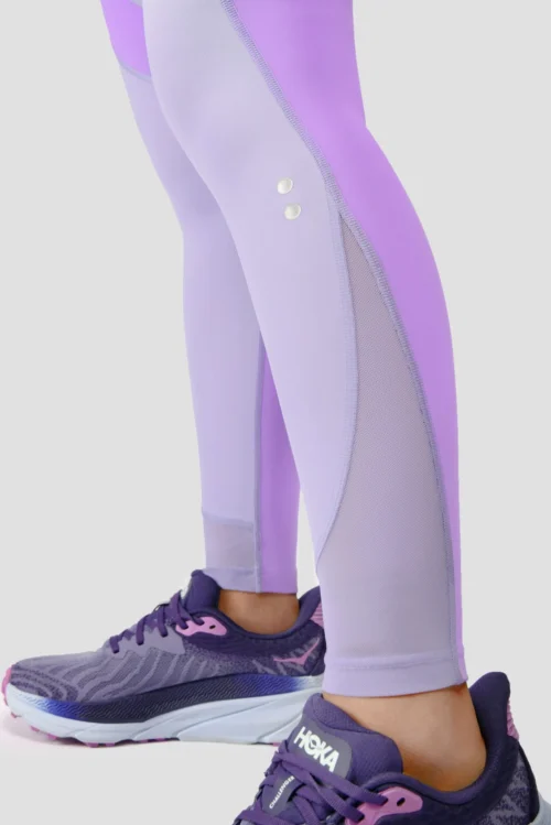 Power Panelled Legging - Periwinkle/Plum -Urban Sport Wear Store POWERPANELLEDLEGGING Periwinkle Plum detail scaled