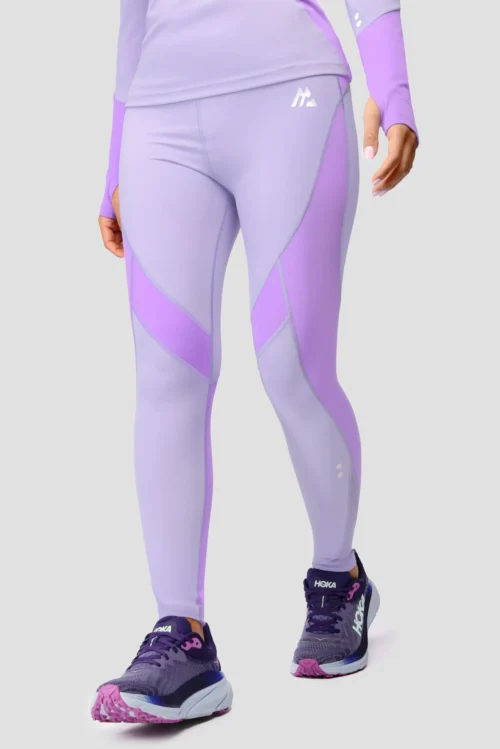 Power Panelled Legging - Periwinkle/Plum