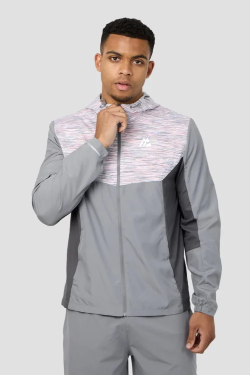 Trail Windbreaker - Grey/Pink/White