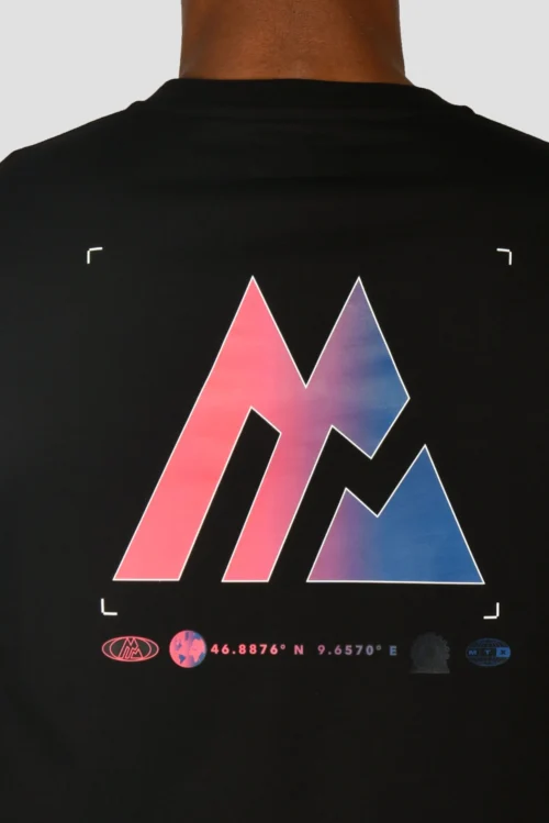 Radial T-Shirt - Black -Urban Sport Wear Store RADIAL TEE BLACK back detail scaled