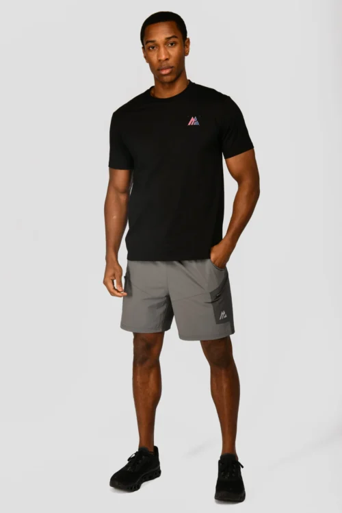 Radial T-Shirt - Black -Urban Sport Wear Store RADIAL TEE BLACK front scaled