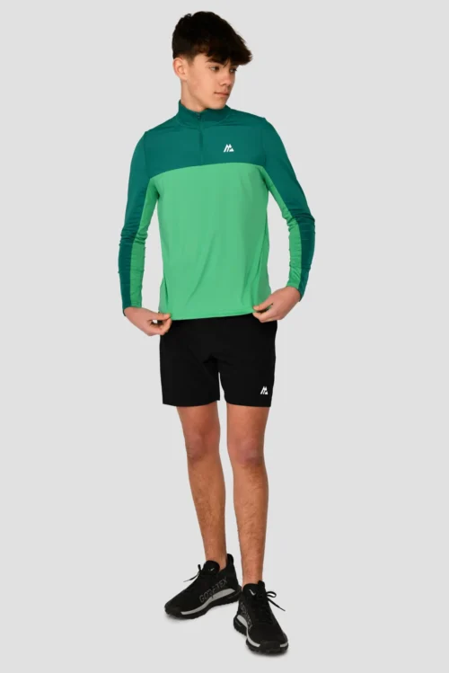 Junior Rush 1/4 Zip - Mountain Meadow/Deep Sea -Urban Sport Wear Store RUSH 1 4 ZIP MOUNTAIN MEADOW DEEP SEA front scaled