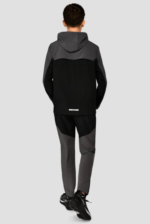 Junior Rush Running Pant - Jet Grey/Black -Urban Sport Wear Store RUSH RUNNING PANT JET GREY BLACK Full back scaled