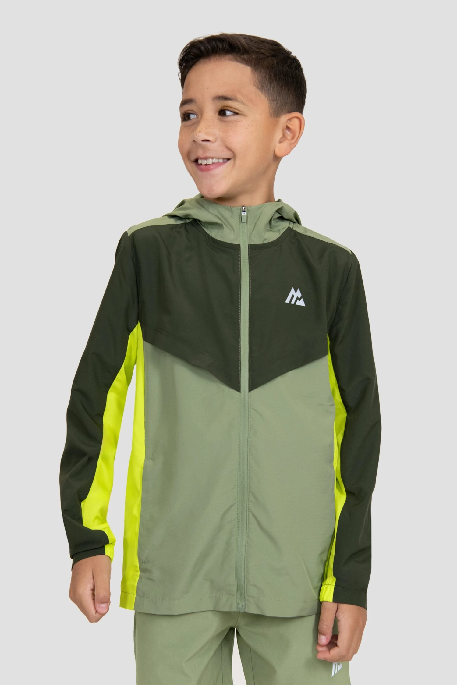 Boys Speed 2.0 Windbreaker - Fleck/Elm/Electric Lime 1 Boys Speed 2.0 Windbreaker - Fleck/Elm/Electric Lime