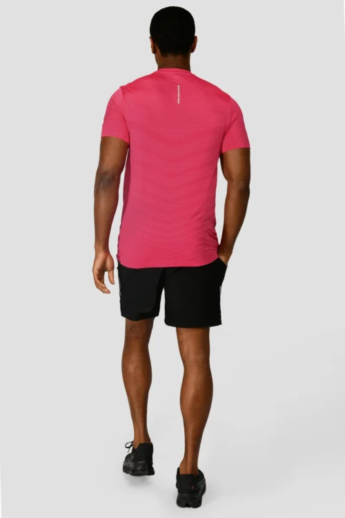 Speed Seamless T-Shirt - Hibiscus/Neon Pink -Urban Sport Wear Store SPEED SEAMLESS HIBISCUS NEON PINK back scaled