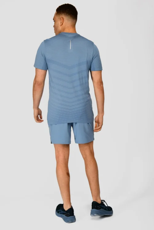 Speed Seamless T-Shirt - Steel Blue/Moonstone -Urban Sport Wear Store SPEED SEAMLESS STEEL BLUE MOONSTONE back scaled