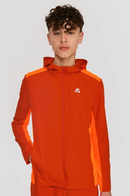 Junior Speed Windbreaker - Cardinal Red/Fiery Orange