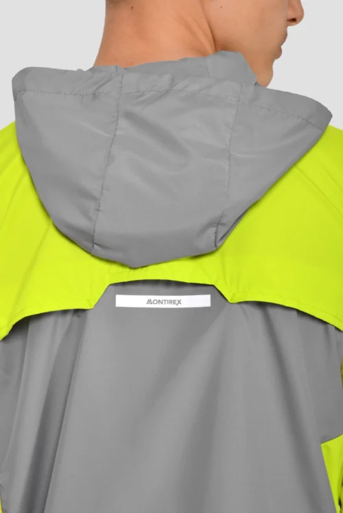 Junior Speed Windbreaker - Platinum Grey/Electric Lime -Urban Sport Wear Store SPEED WINDBREAKER PLATINUM GREY ELECTRIC LIME back detail scaled