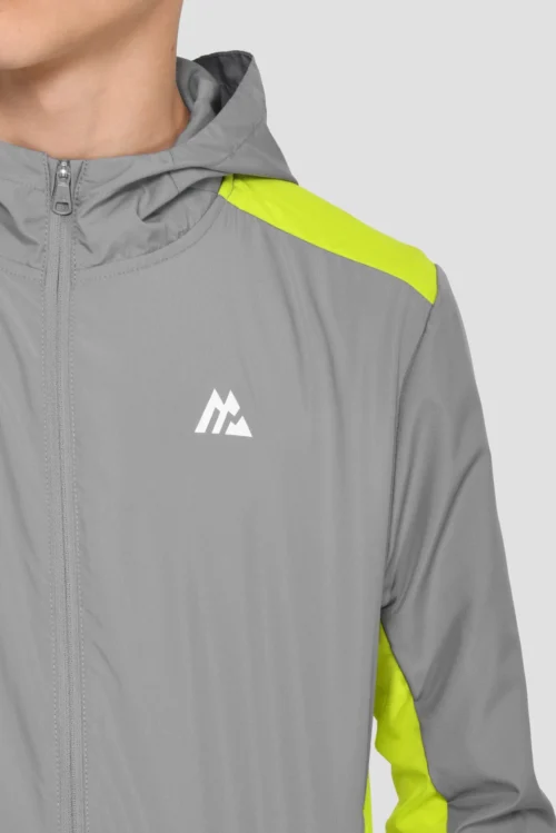 Junior Speed Windbreaker - Platinum Grey/Electric Lime -Urban Sport Wear Store SPEED WINDBREAKER PLATINUM GREY ELECTRIC LIME logo scaled