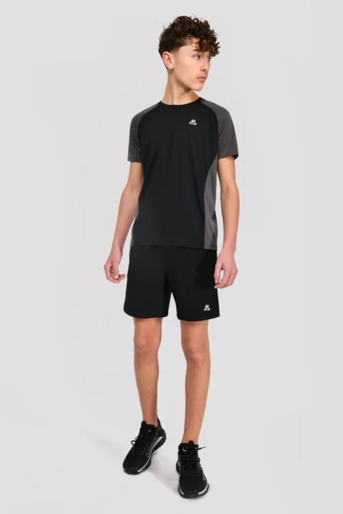 Junior Sprint T-Shirt - Black/Jet Grey 8 Junior Sprint T-Shirt - Black/Jet Grey -Urban Sport Wear Store SPRINT TEE BLACK JET GREY front scaled