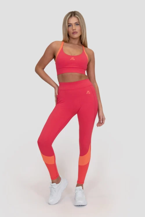 Urban Sport Wear Store -Urban Sport Wear Store STRIDE BRA RASPBERRY LIVING CORAL PARADISE PINK Full Front scaled
