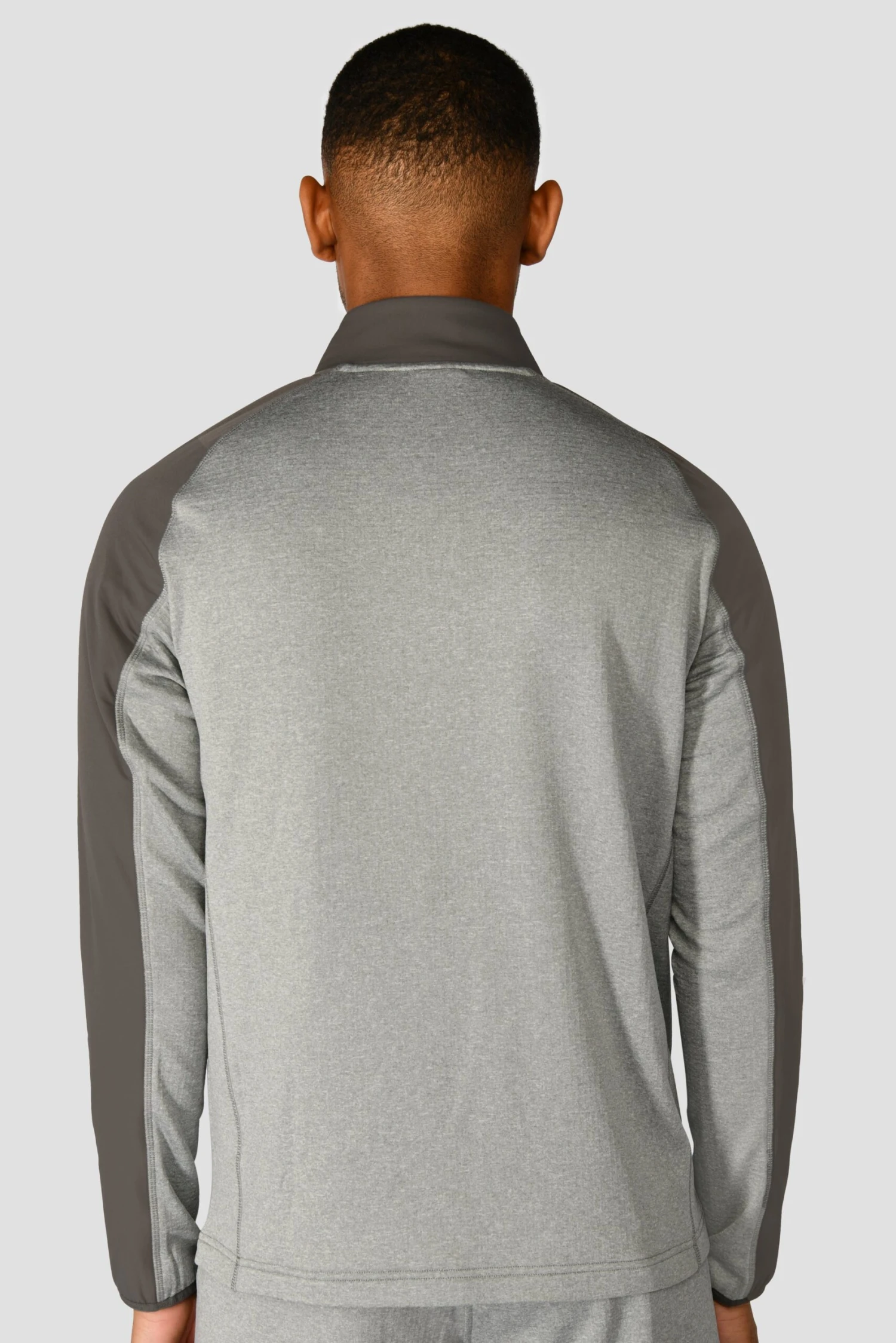 Summit Poly 1/4 Zip - Platinum Grey Marl/Cement Grey 2 Summit Poly 1/4 Zip - Platinum Grey Marl/Cement Grey - Image 2