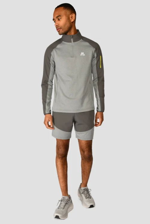 Summit Poly 1/4 Zip - Platinum Grey Marl/Cement Grey 8 Summit Poly 1/4 Zip - Platinum Grey Marl/Cement Grey -Urban Sport Wear Store SUMMIT POLY 1 4 ZIP PLATINUM GREY MARL CEMENT GREY front scaled