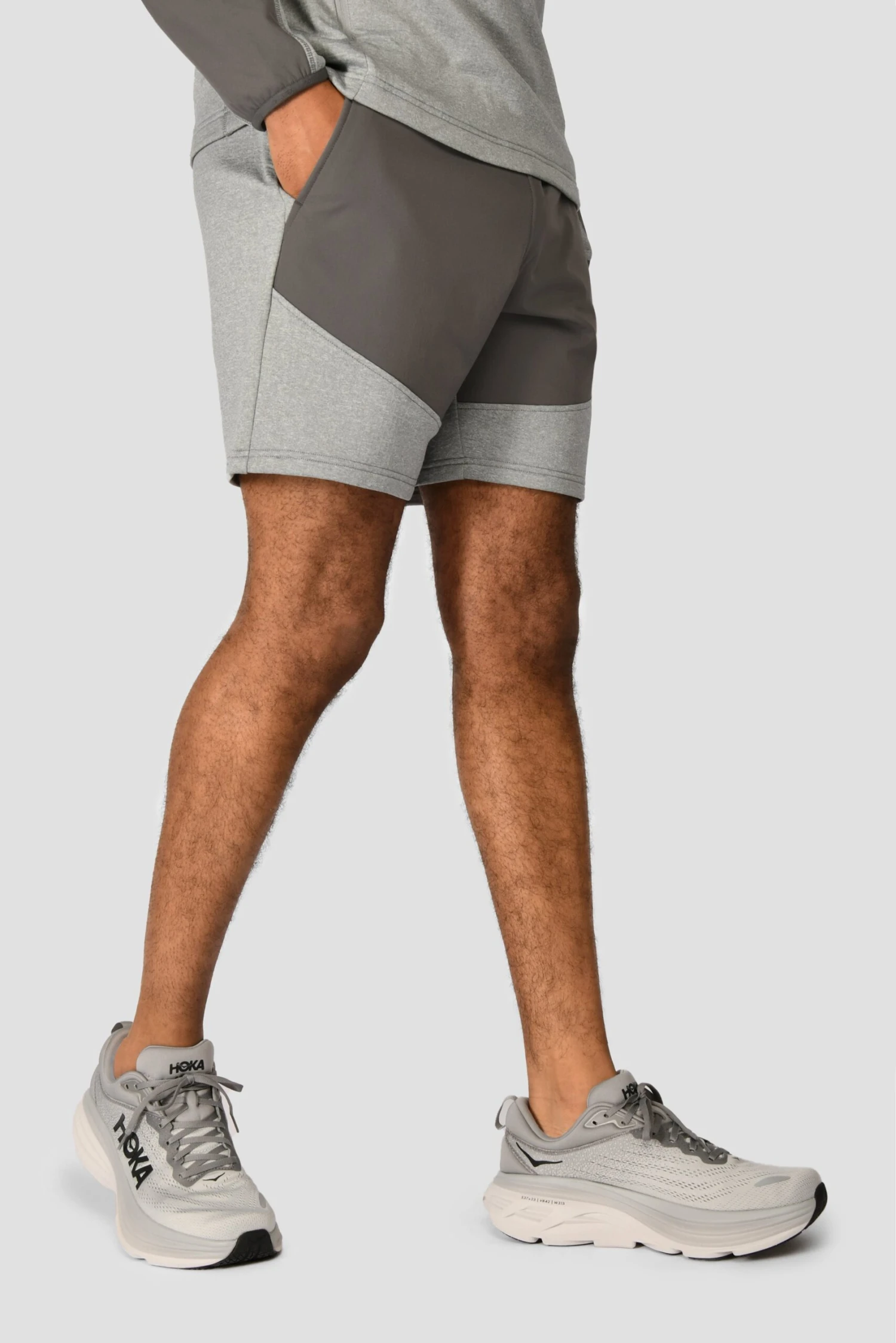 Summit Poly Short - Platinum Grey Marl/Cement Grey 2 Summit Poly Short - Platinum Grey Marl/Cement Grey - Image 2